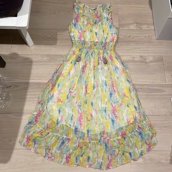 Anthropologie Water Color Print Sleeveless Maxi Dress - Size 6 - Picture 4 of 11